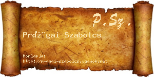 Prágai Szabolcs névjegykártya